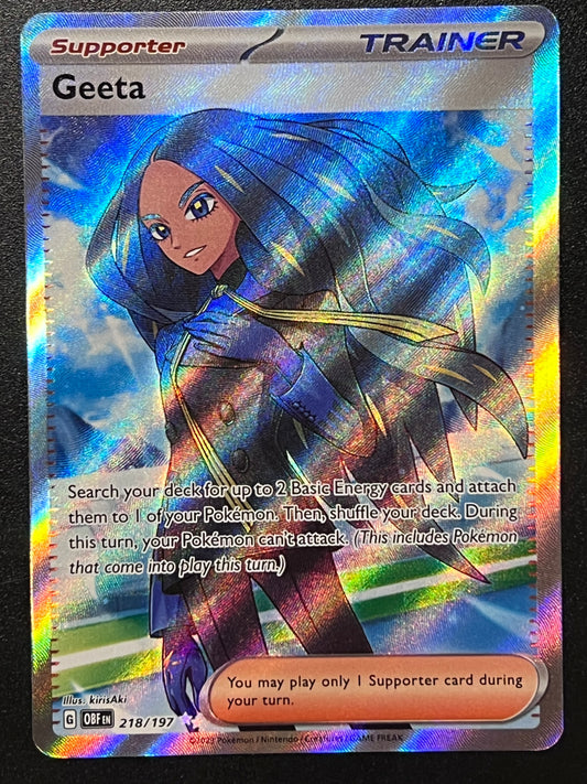 218/197 Geeta - Pokémon Obsidian Flames Ultra Rare