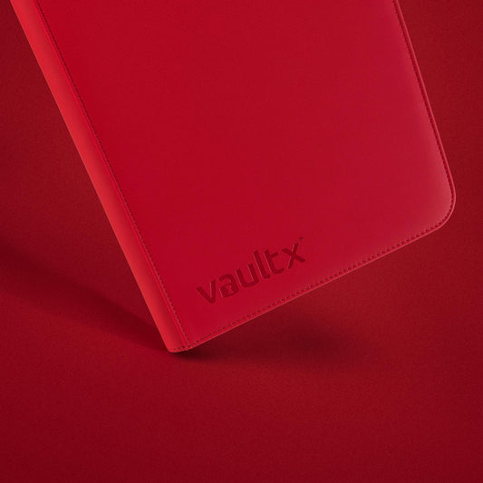 VaultX 9-Pocket Exo-Tec Zip Binder - Fire Red