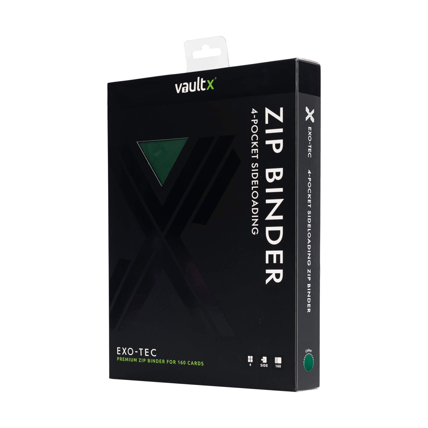 VaultX 4-Pocket Exo-Tec Zip Binder - Forest Green