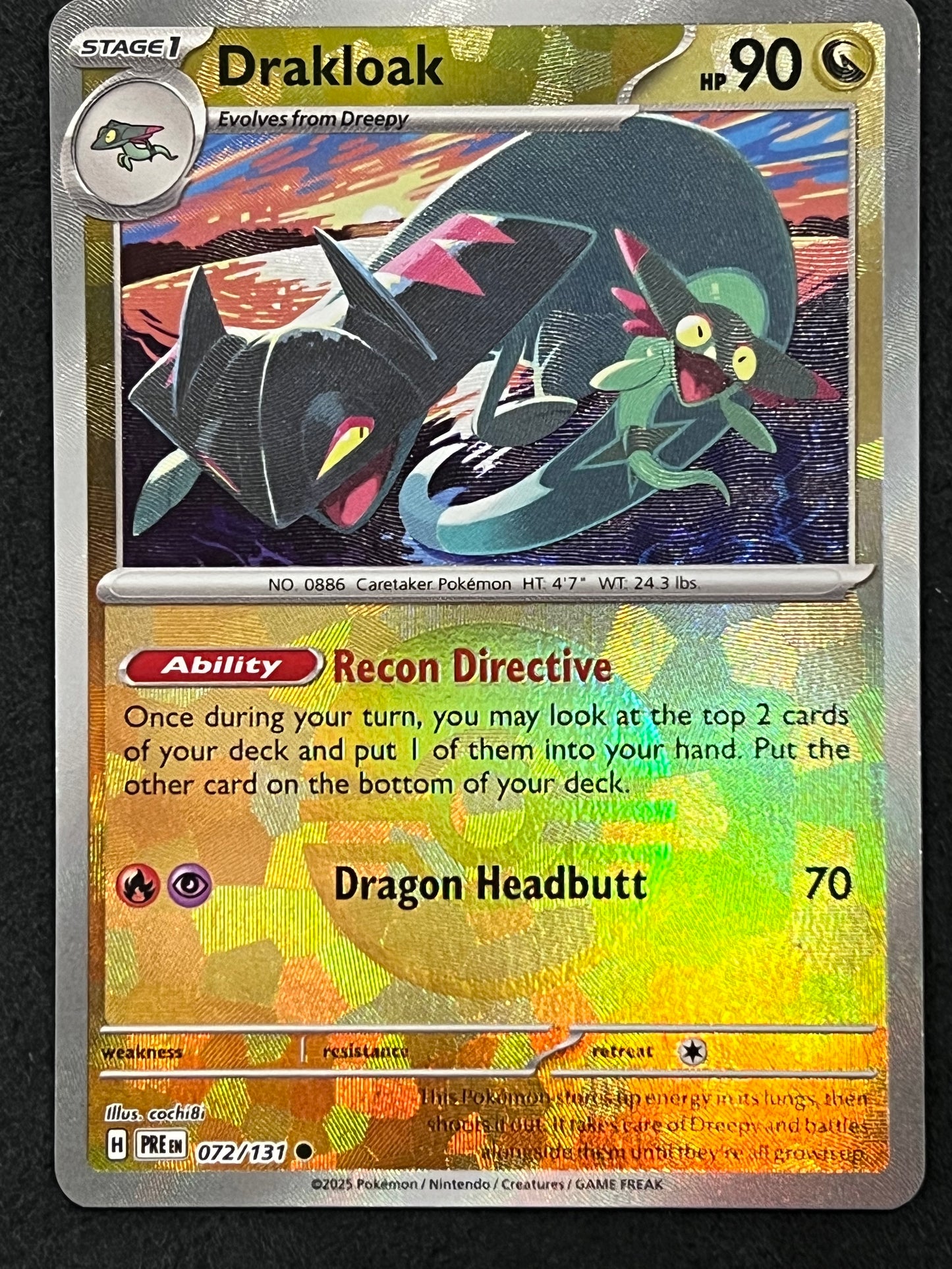 072/131 Drakloak - Pokémon Prismatic Evolutions Common Reverse POKEBALL