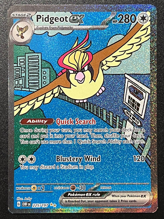 225/197 Pidgeot Ex - Pokémon Obsidian Flames Special Illustration Rare