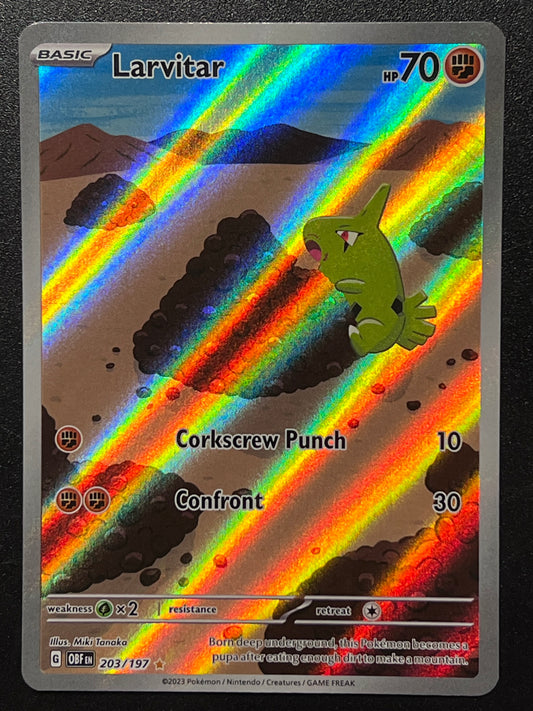 203/197 Larvitar - Pokémon Obsidian Flames Illustration Rare