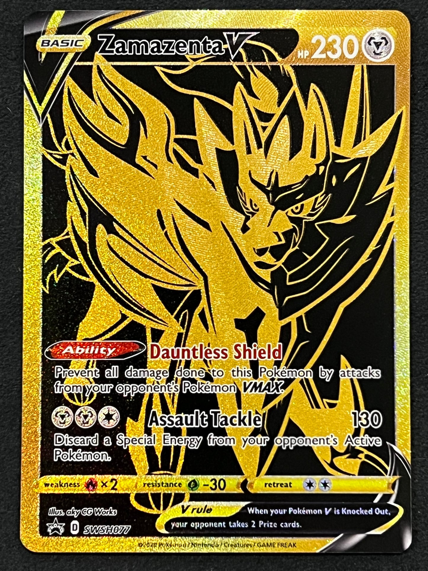 Zamazenta V - SWSH077 Holo Promo Black Star