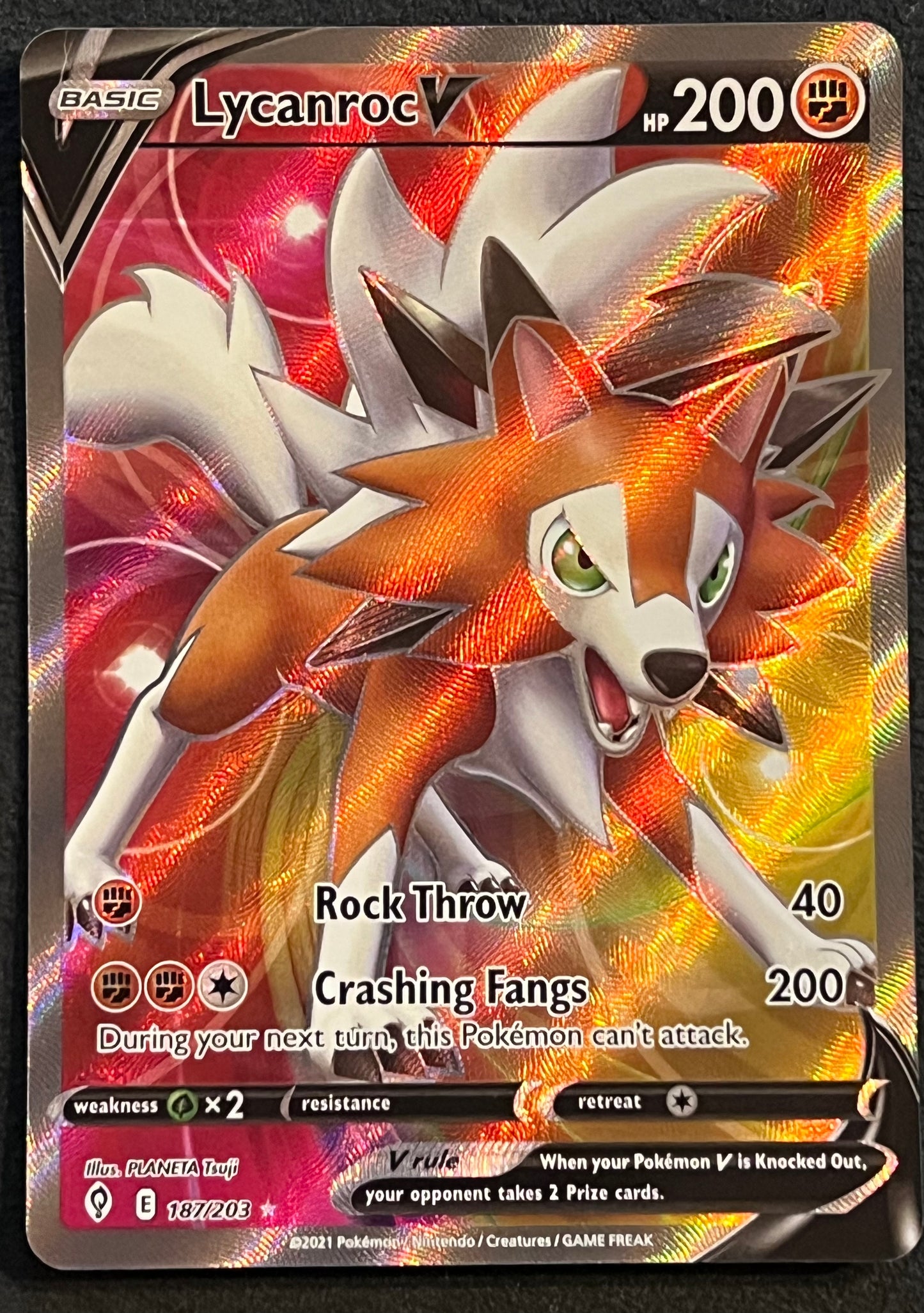 187/203 Lycanroc V - Evolving Skies Full Art