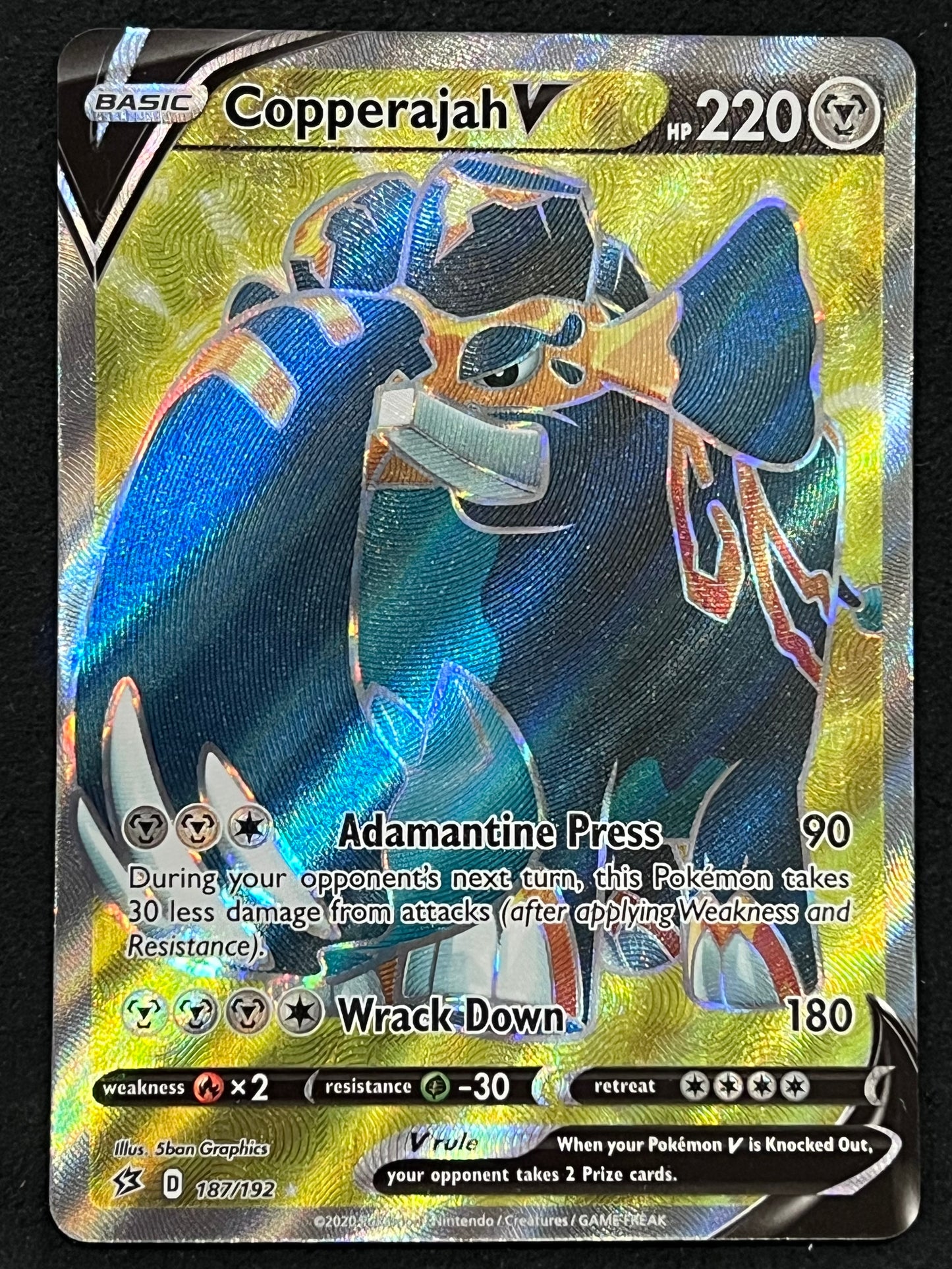 187/192 Copperajah V - Pokémon Rebel Clash Full Art