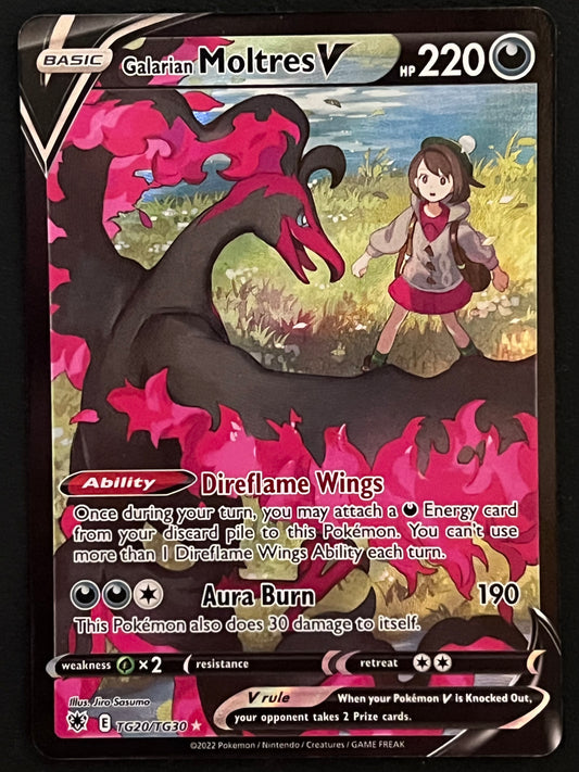 Galarian Moltres V - TG20/TG30 Astral Radiance Rare Holo