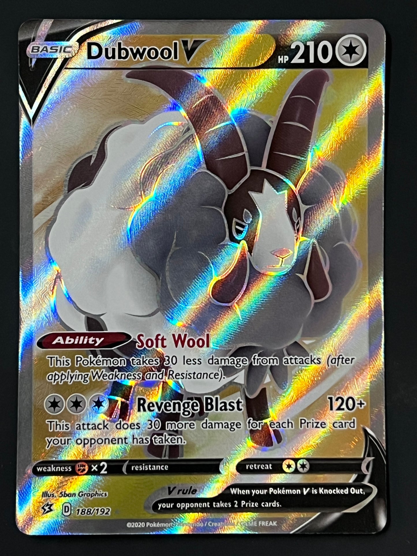 188/192 Dubwool V - Pokémon Rebel Clash Full Art