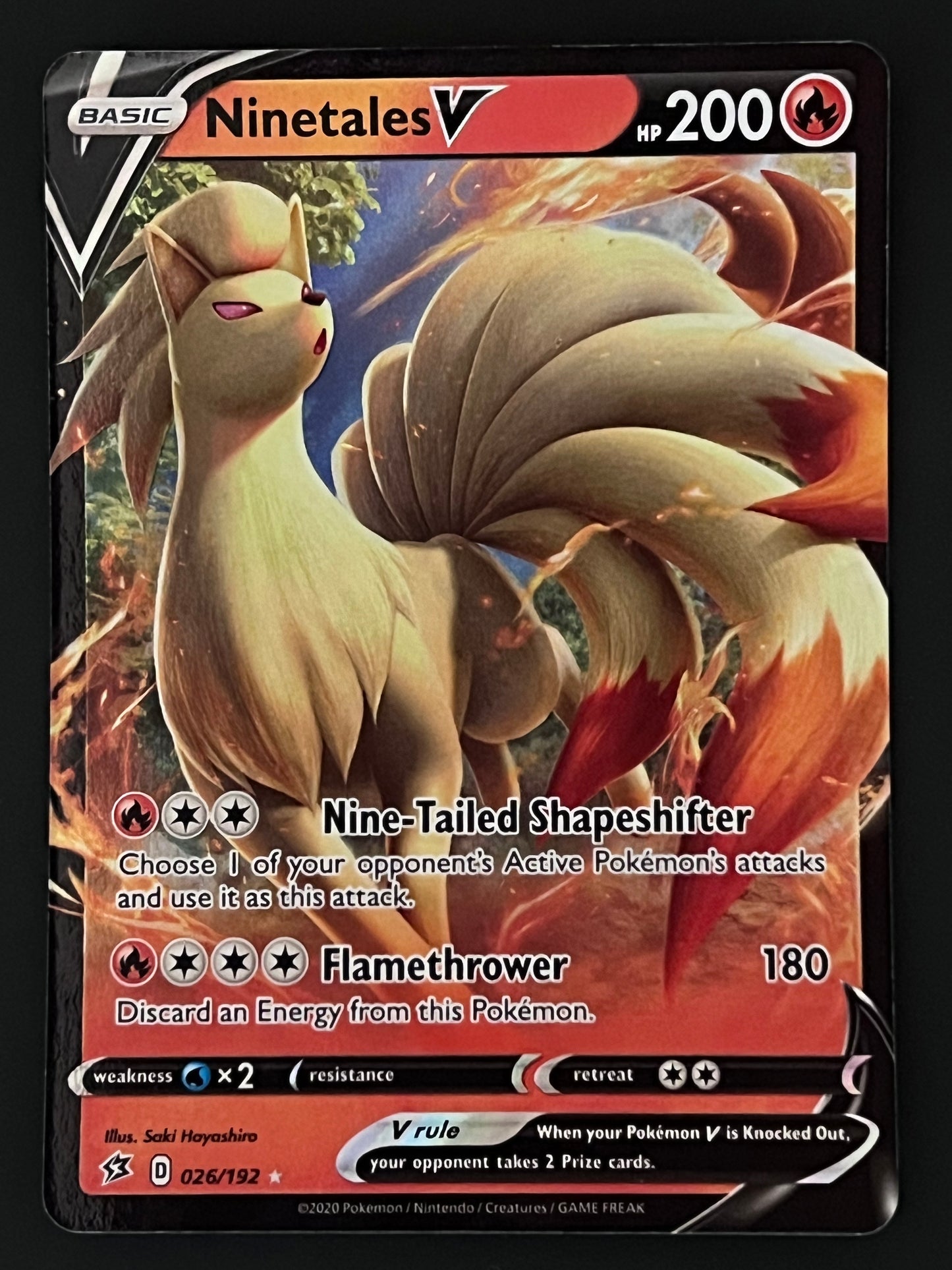 026/192 Ninetales V - Pokémon Rebel Clash Ultra Rare