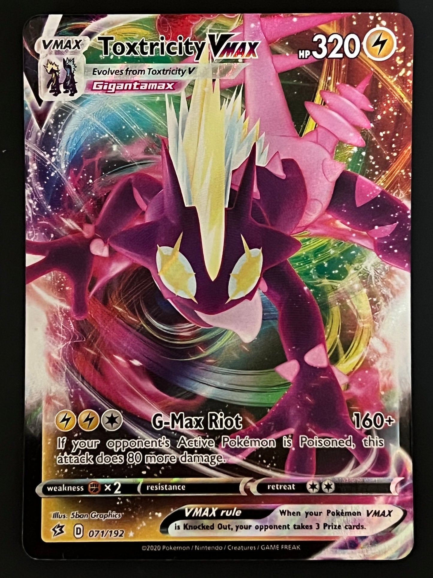 071/192 Toxtricity VMax - Pokémon Rebel Clash Ultra Rare