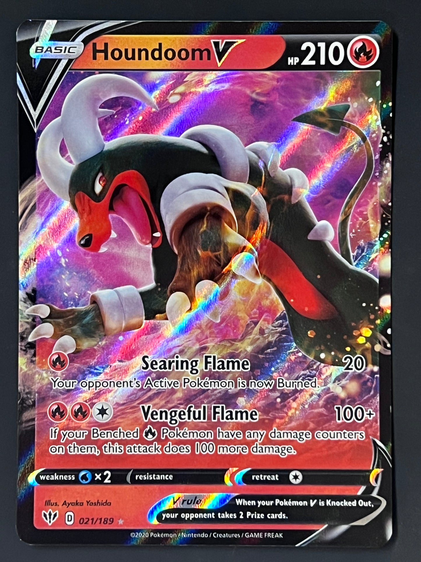 021/189 Houndoom V - Pokémon Darkness Ablaze Ultra Rare