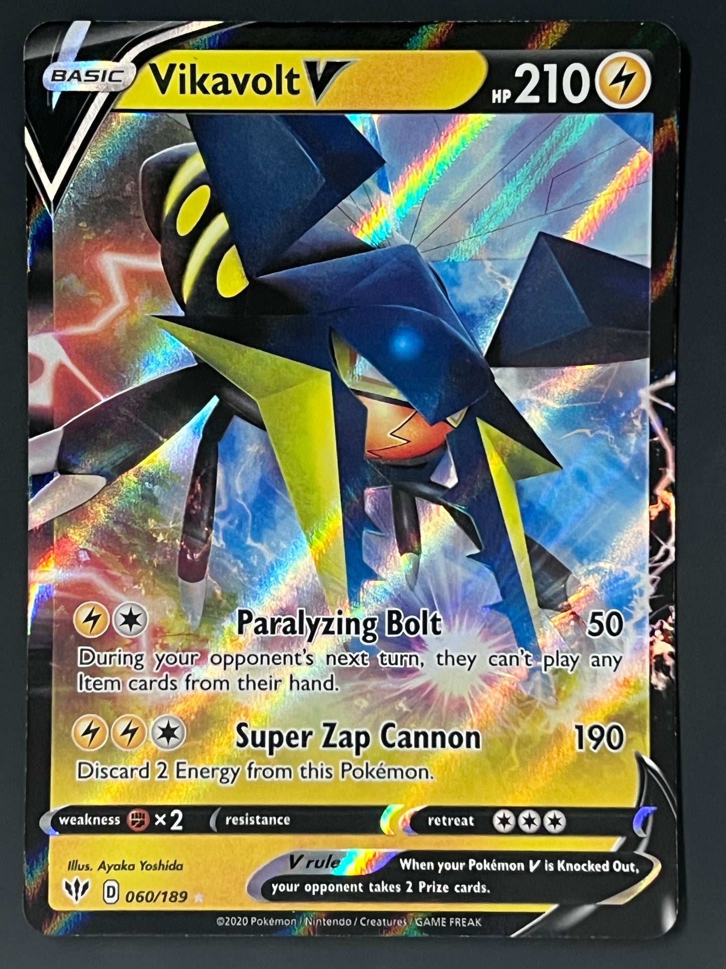 060/189 Vikavolt V - Pokémon Darkness Ablaze Ultra Rare