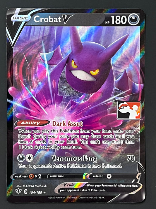 104/189 Crobat V (PLAY! STAMPED) - Pokémon Darkness Ablaze Ultra Rare