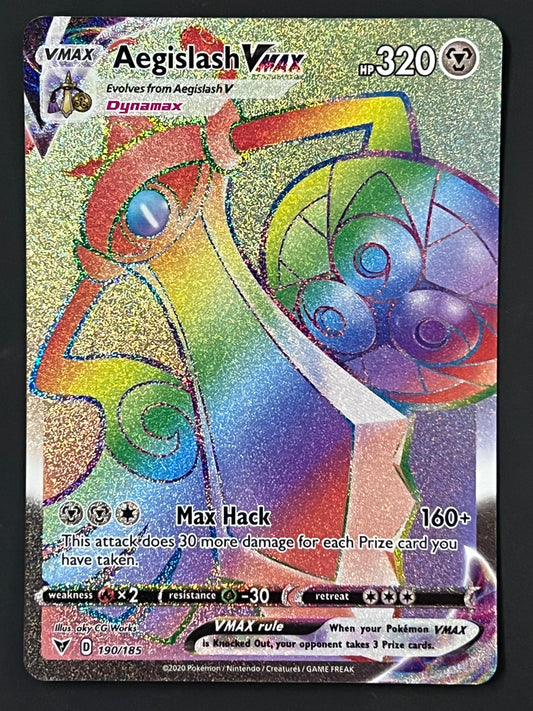 190/185 Aegislash VMax - Pokémon Vivid Voltage Rainbow Secret Rare