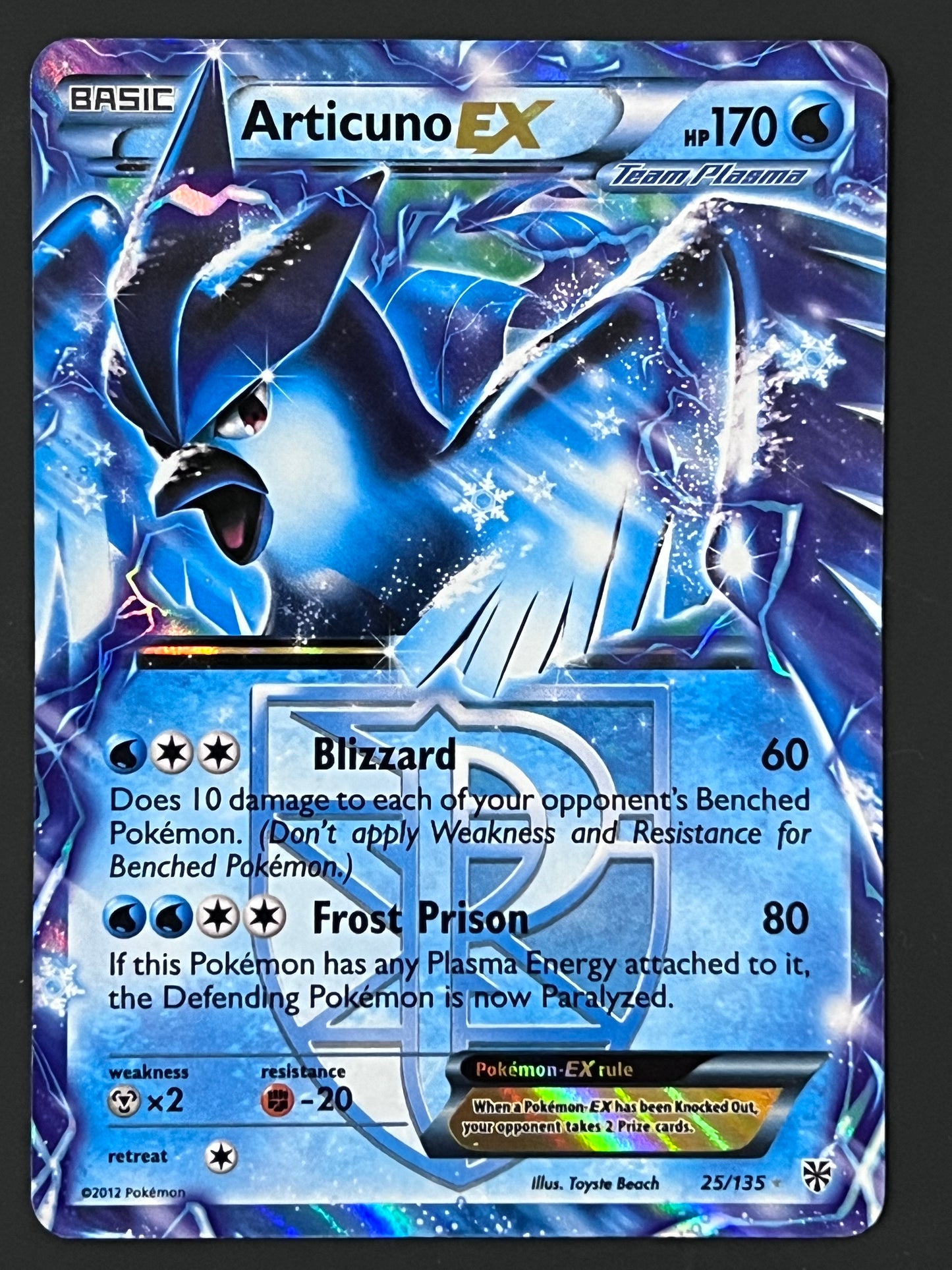 25/135 Articuno Ex - Pokémon Plasma Storm Ultra Rare