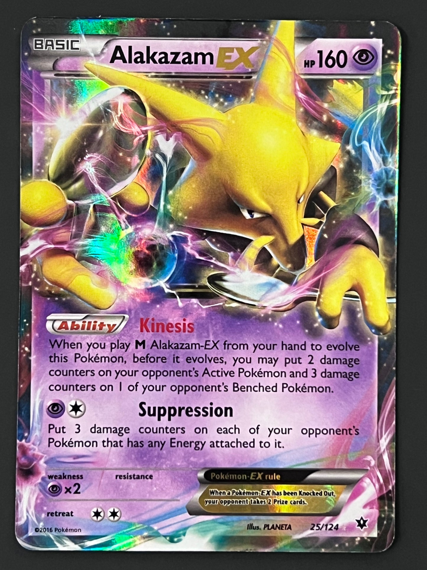 25/124 Alakazam Ex - Pokémon Fates Collide Ultra Rare