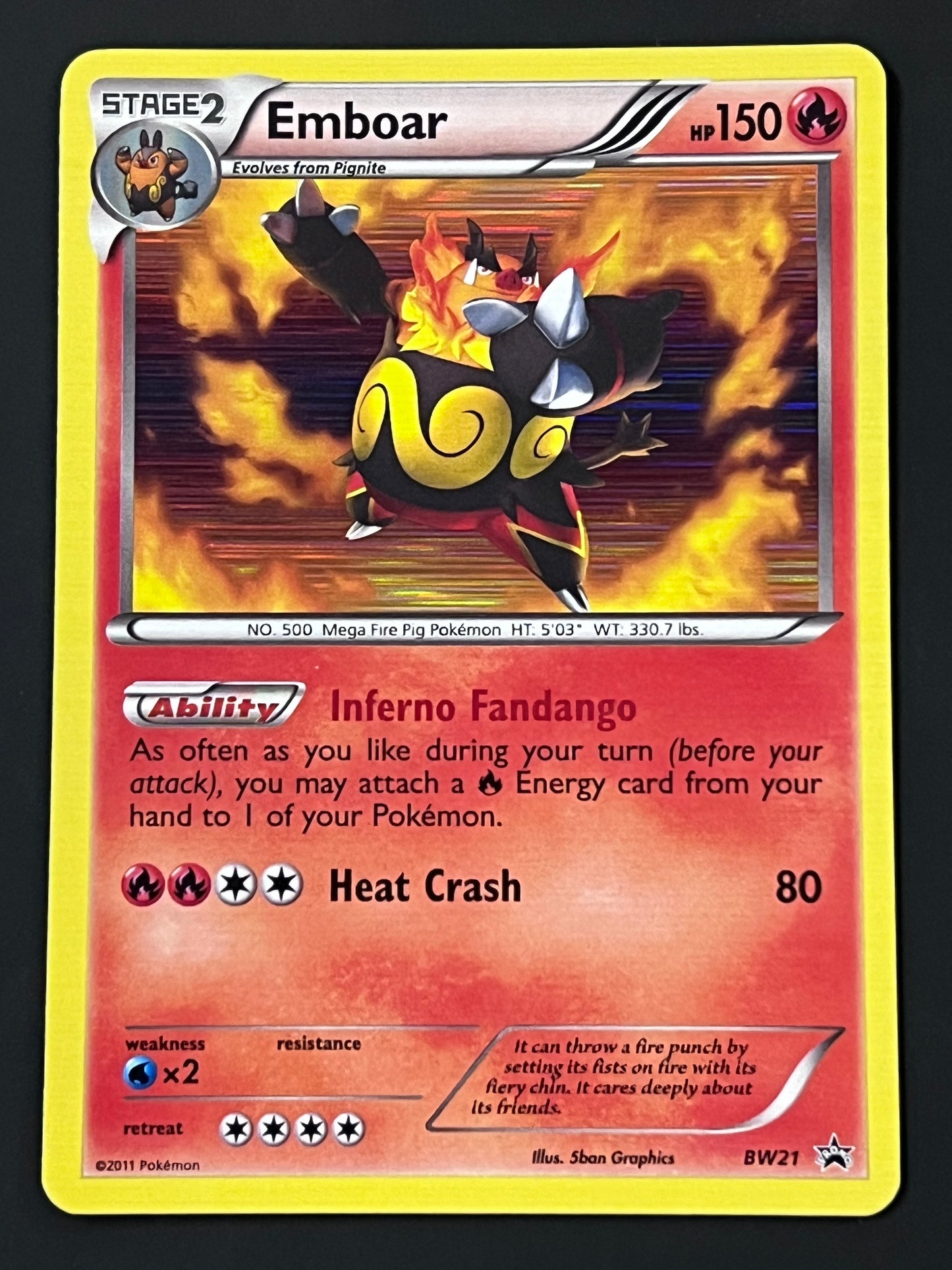 BW21 Emboar - Black Star Promo