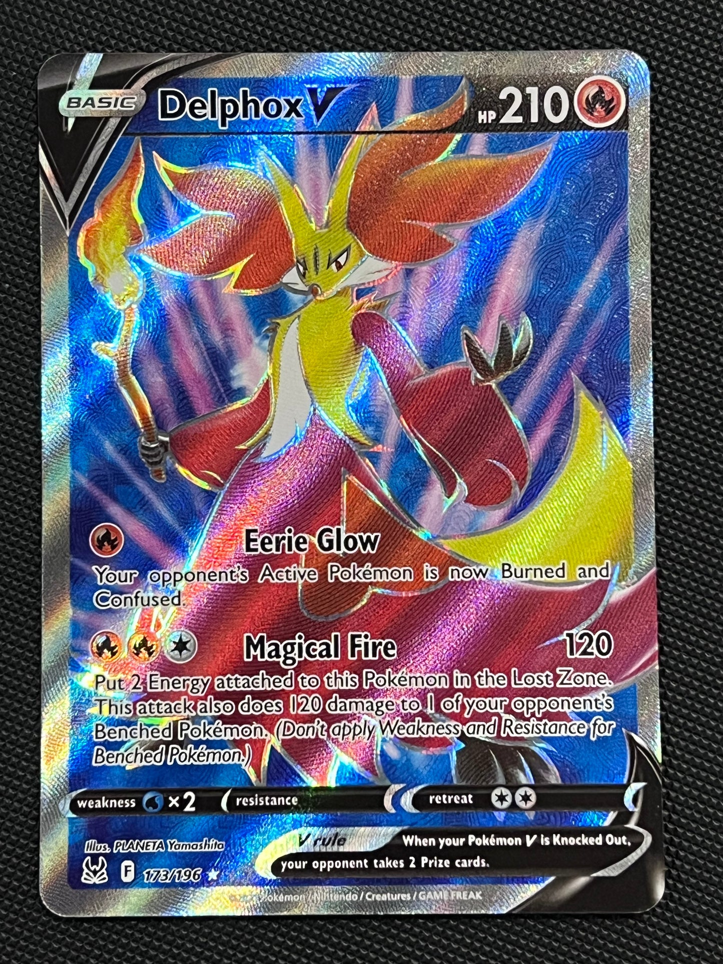 Delphox V - 173/196 Lost Origin Rare Holo V Full Art