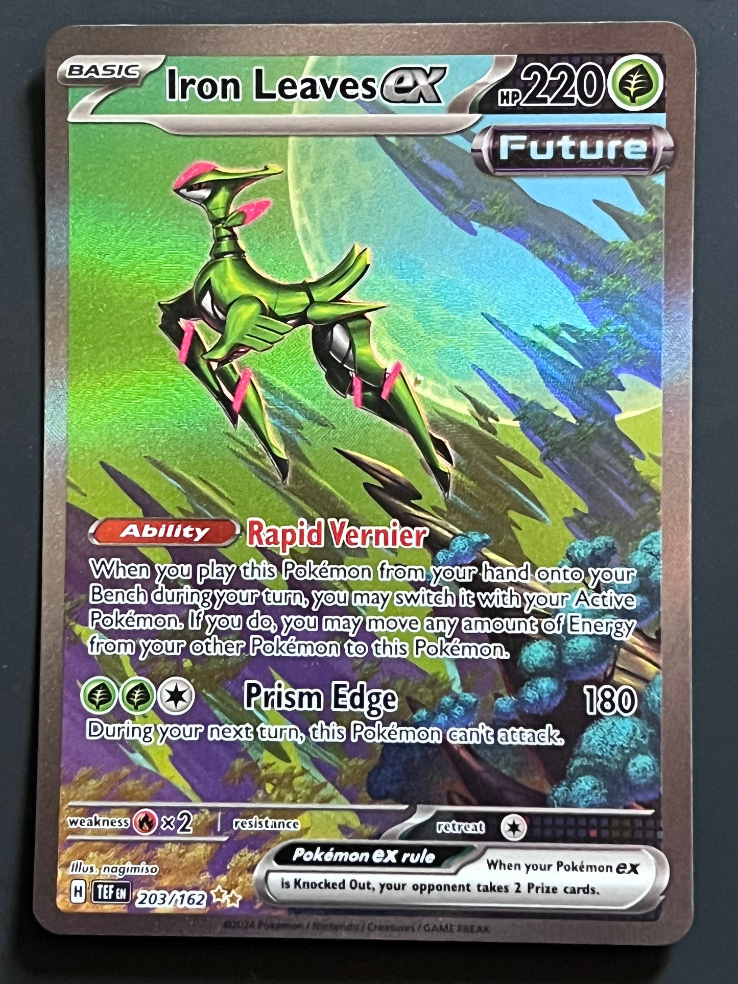 203/162 Iron Leaves Ex - Pokémon Temporal Forces Special Illustration Rare