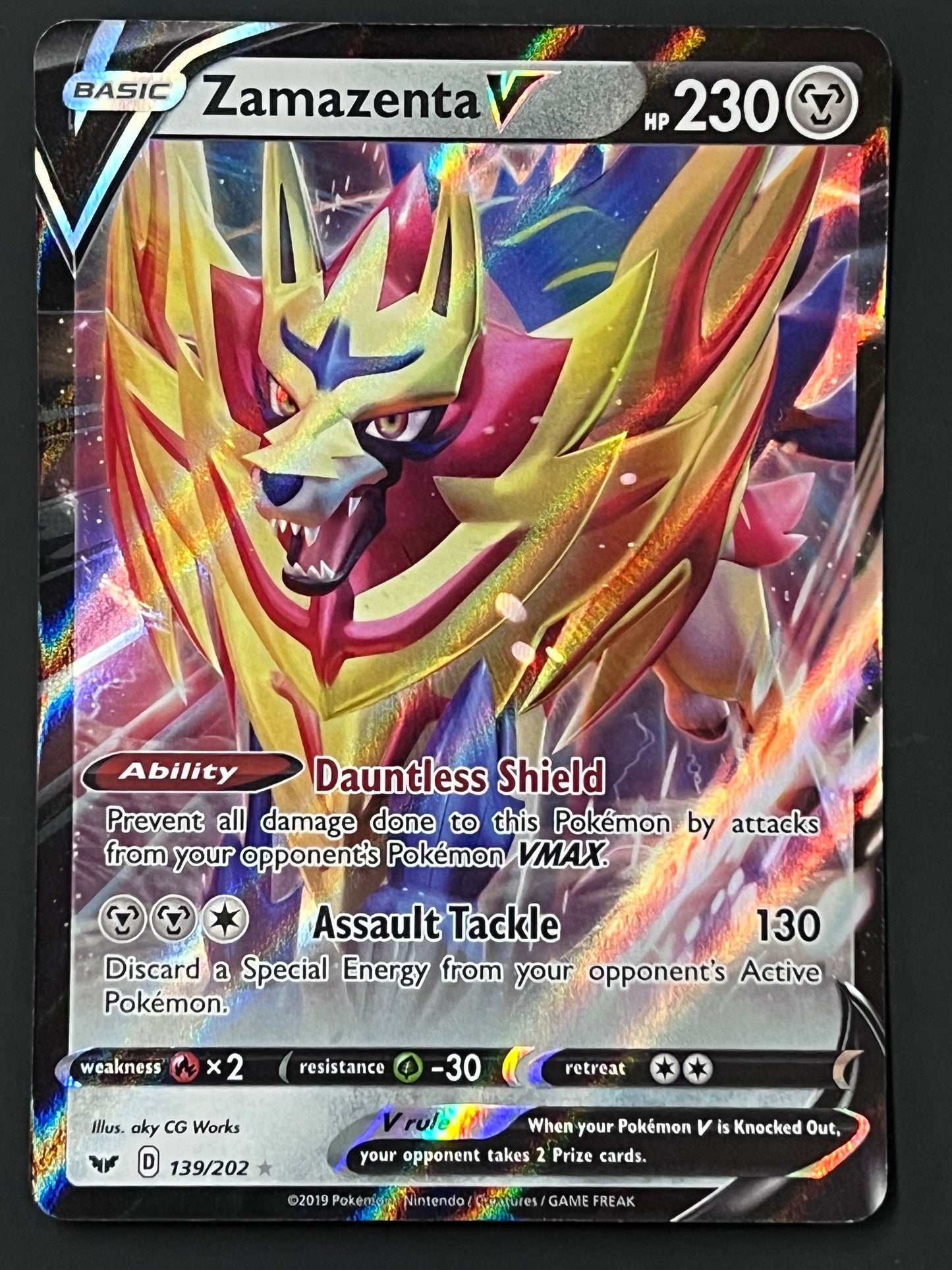 139/202 Zamazenta V - Sword/Shield Base Ultra Rare