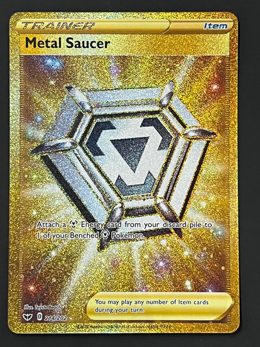 214/202 Metal Saucer - Sword/Shield Base Gold Secret Rare