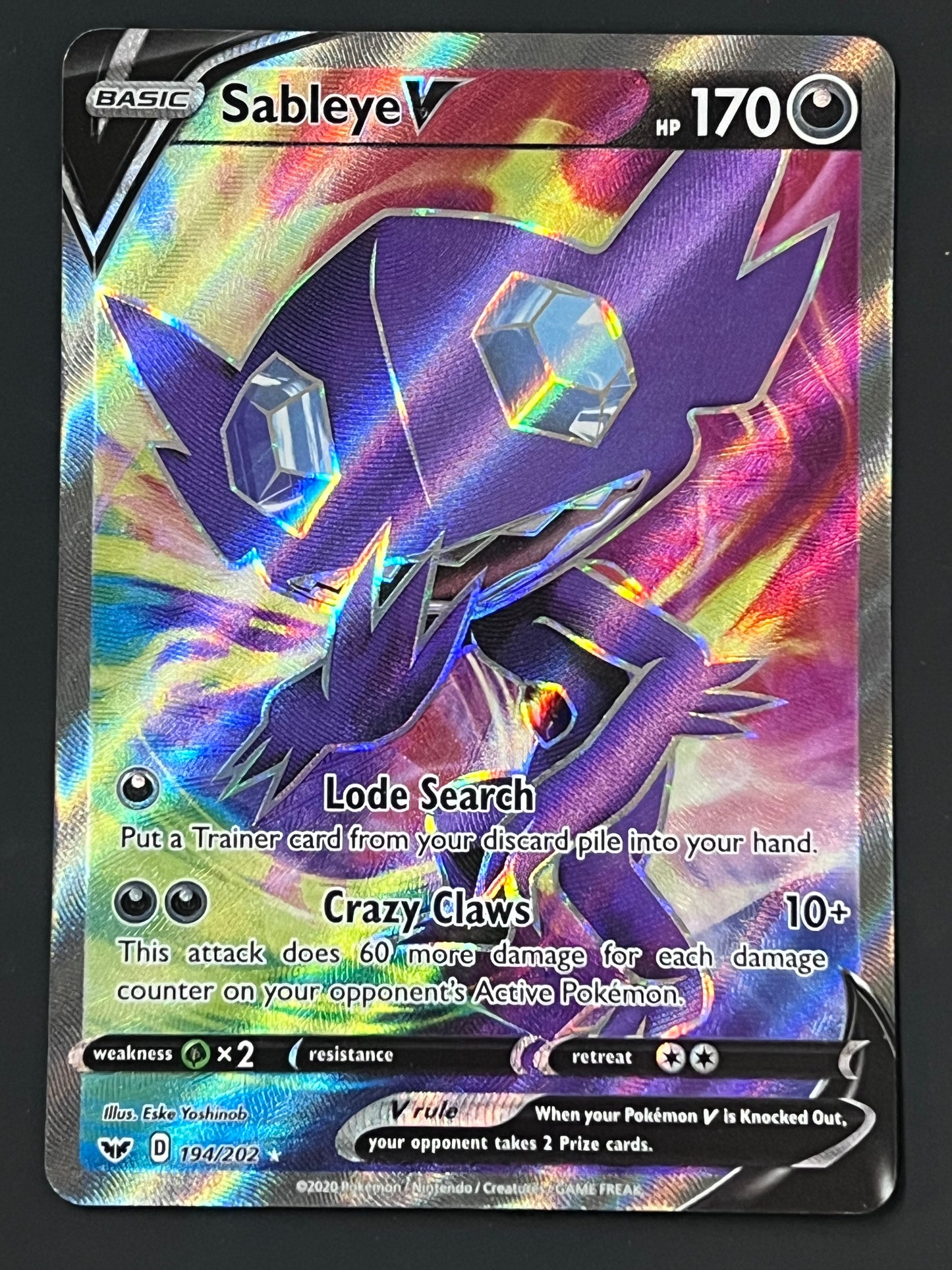 194/202 Sableye V - Sword/Shield Base Full Art