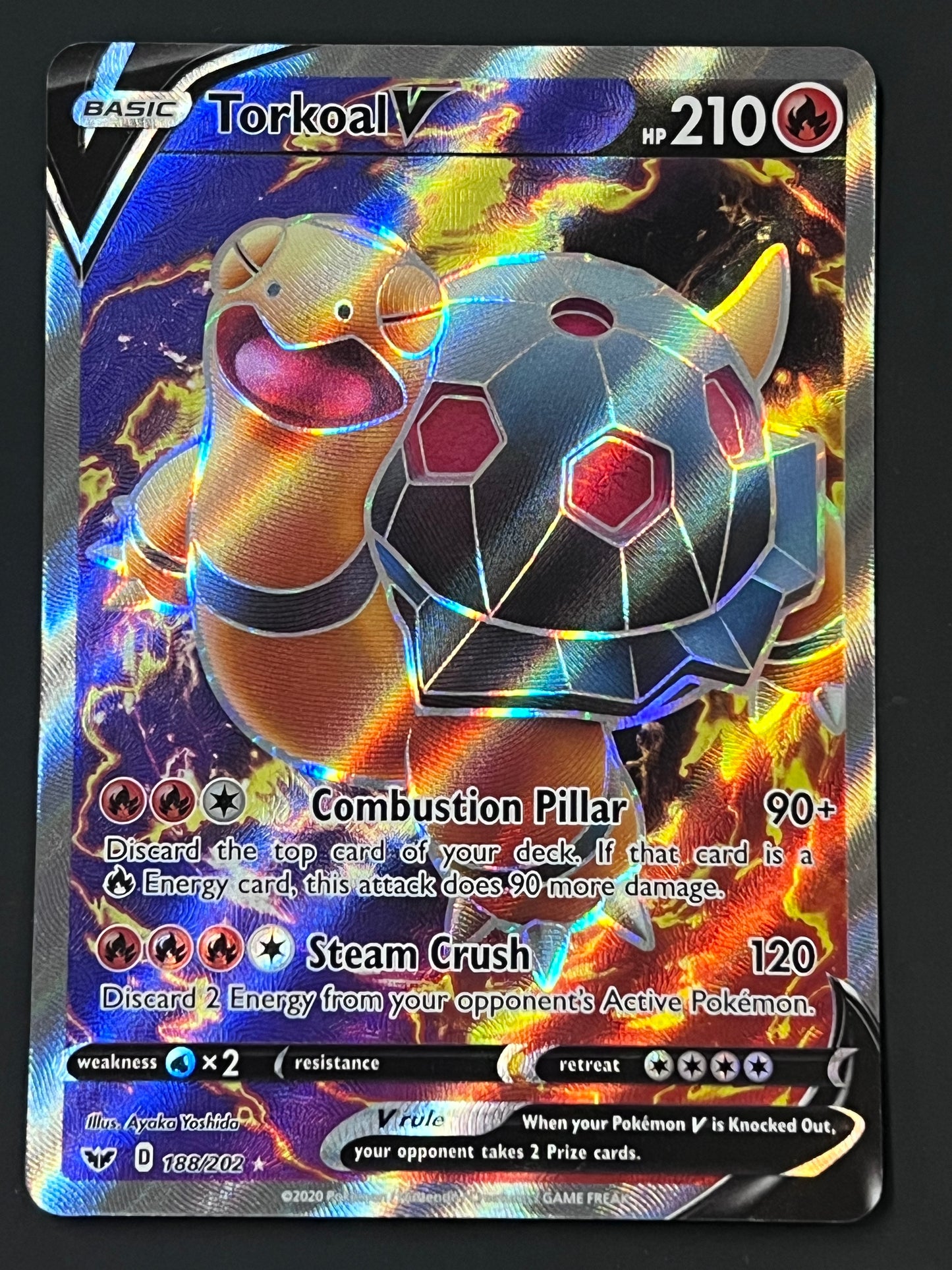 188/202 Torkoal V - Sword/Shield Base Full Art