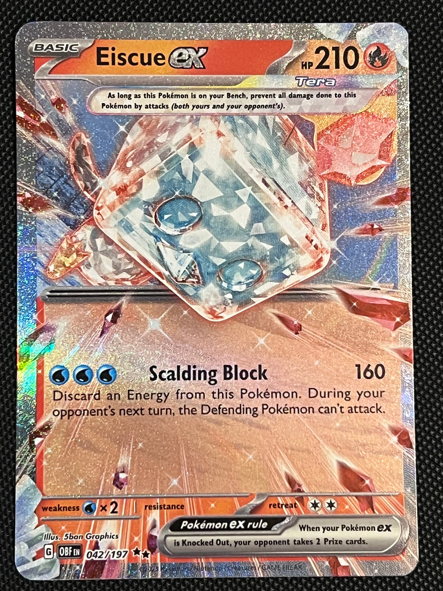 042/197 Eiscue Ex - Pokémon Obsidian Flames Double Rare