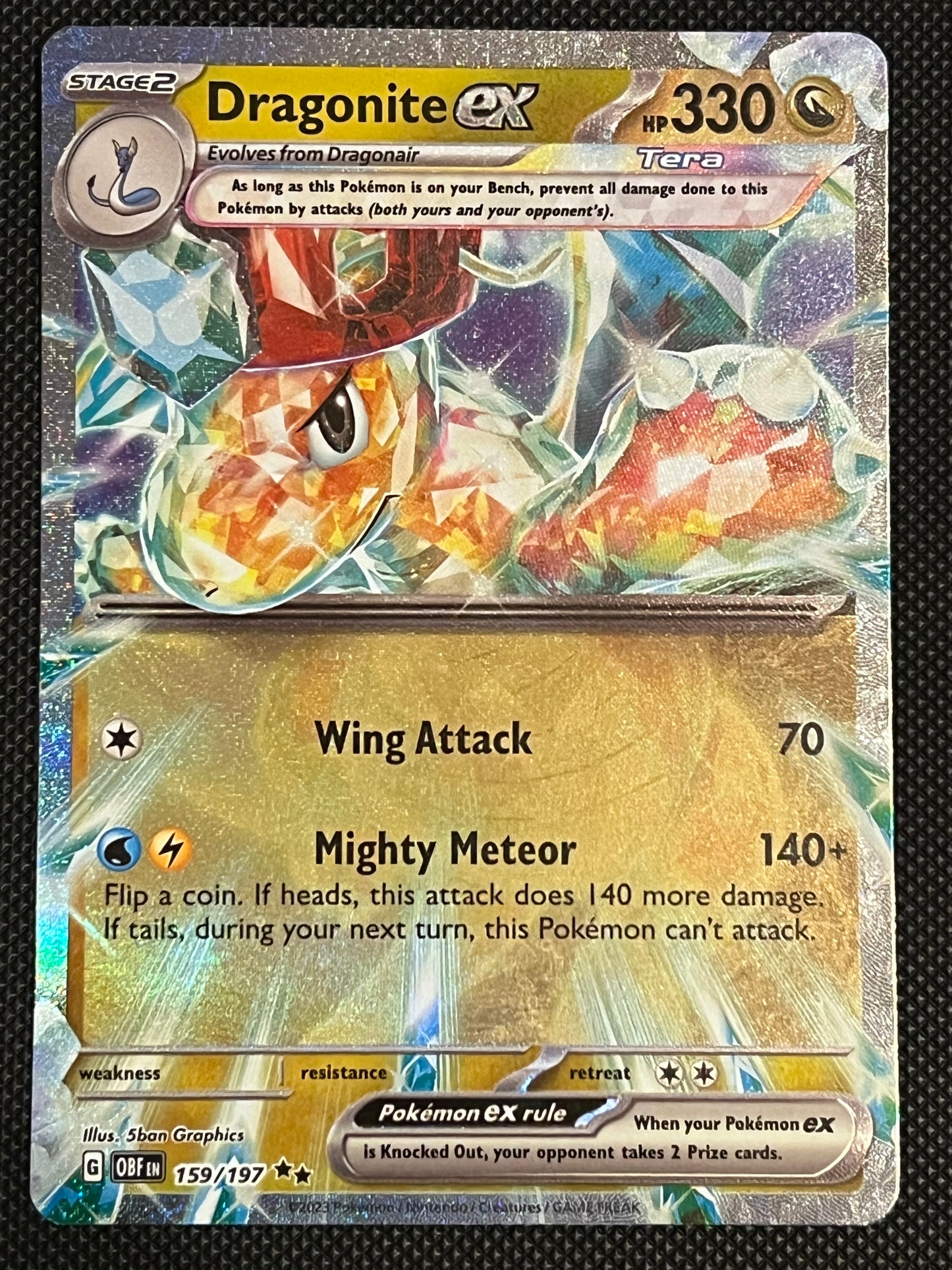 159/197 Dragonite Ex - Pokémon Obsidian Flames Double Rare