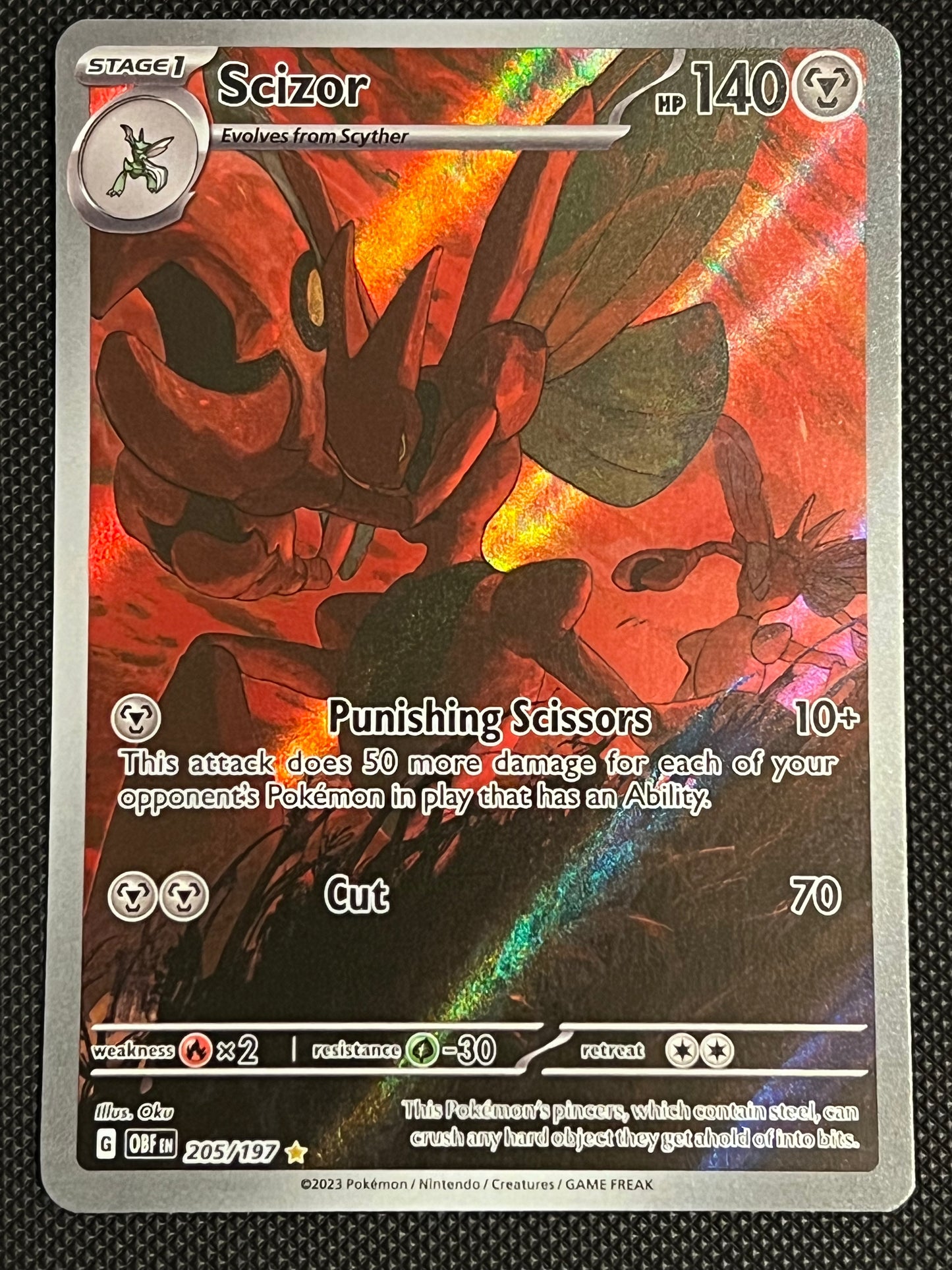 205/197 Scizor - Pokémon Obsidian Flames Illustration Rare – Jarvvos