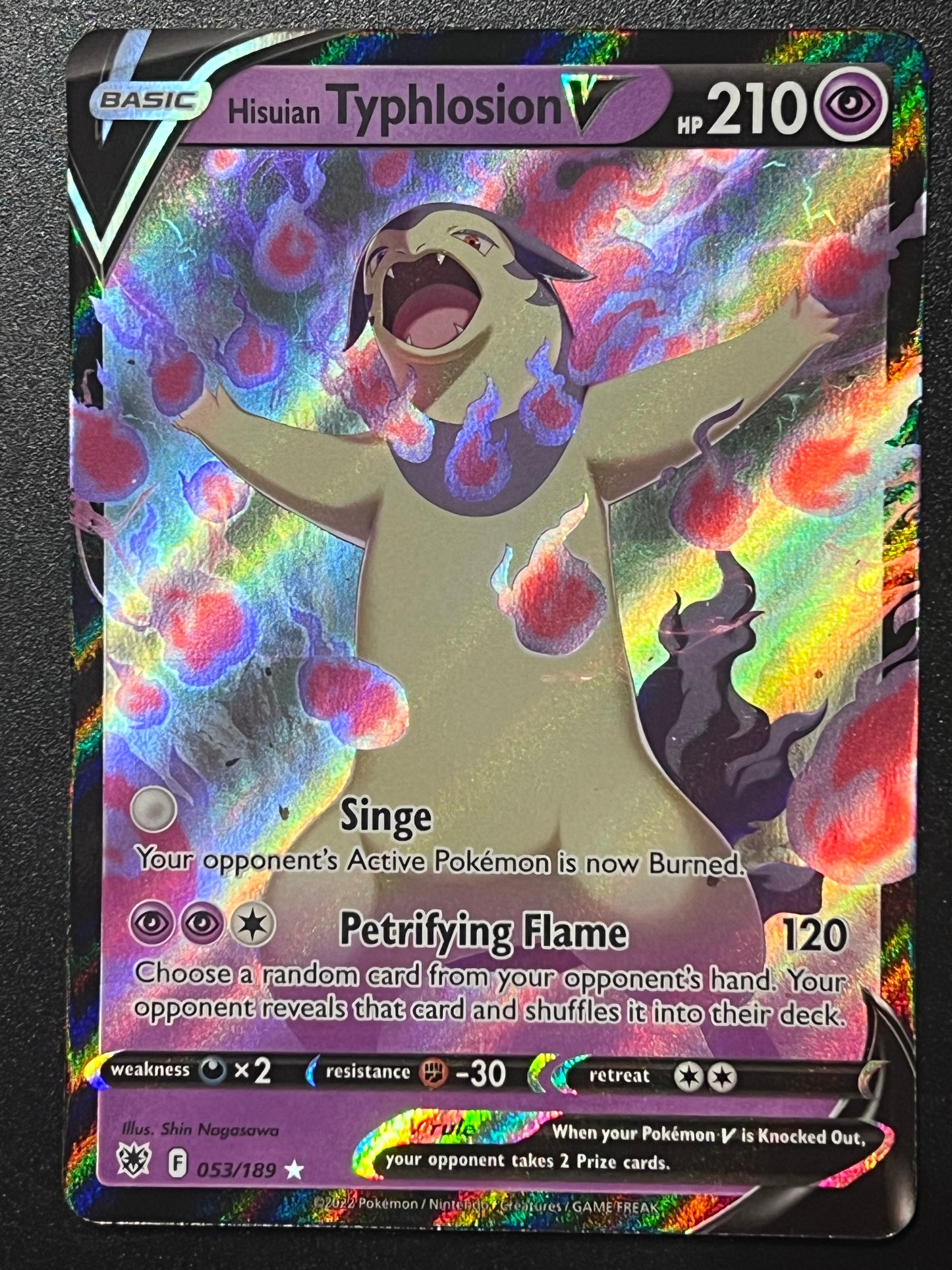 Hisuian Typhlosion V - 053/189 Astral Radiance Rare Holo