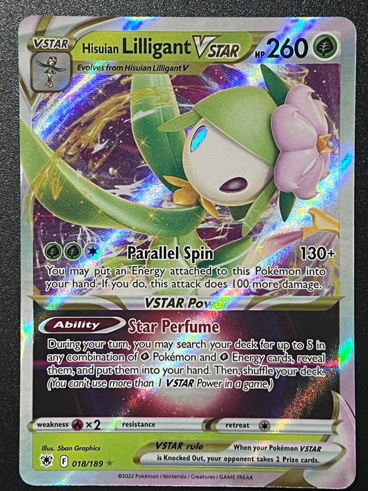 Hisuian Lilligant VStar - 018/189 Astral Radiance Rare Holo