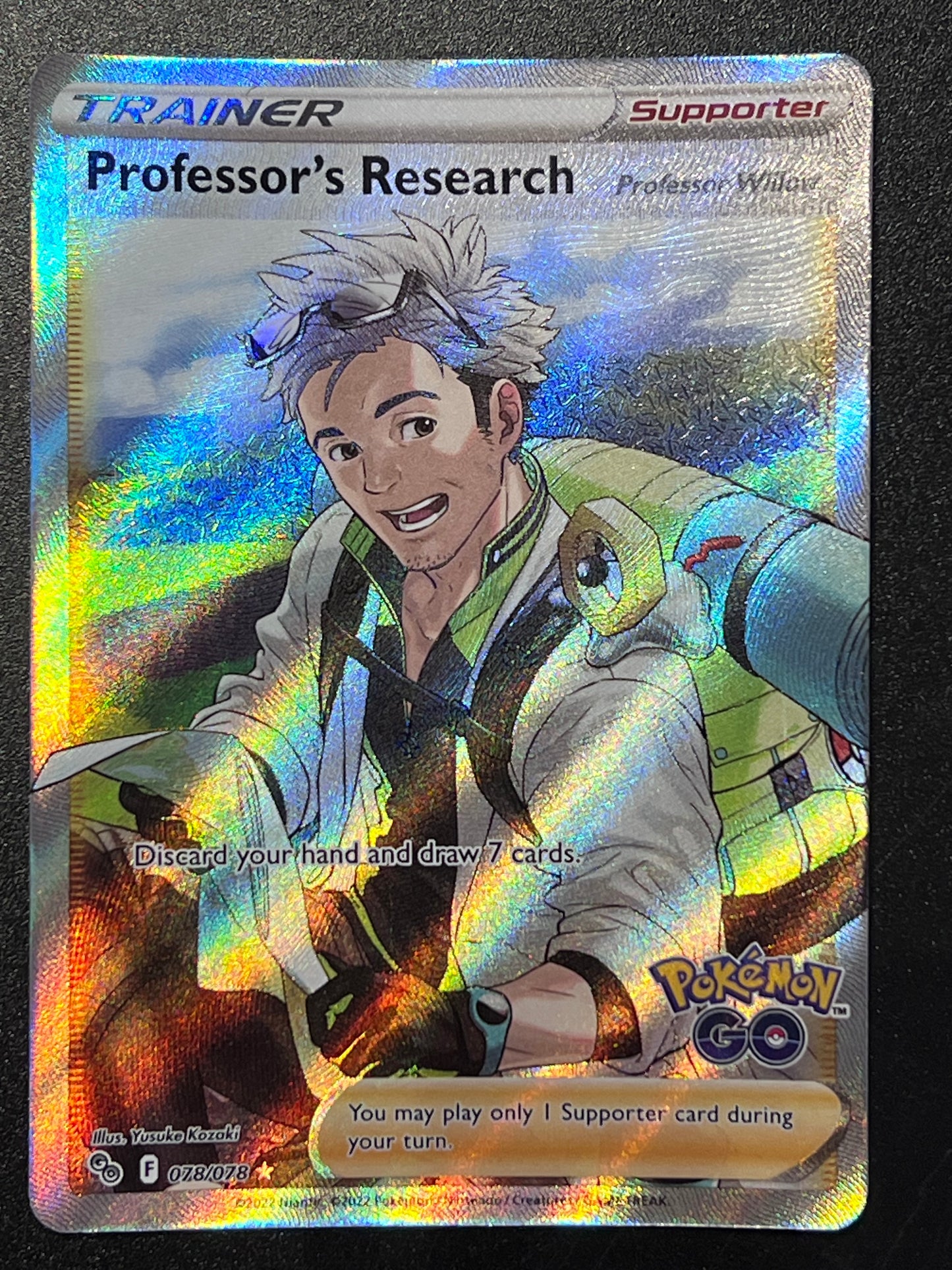 Professor’s Research Professor Willow - 078/078 Pokémon Go Ultra Rare Full Art Holo Trainer