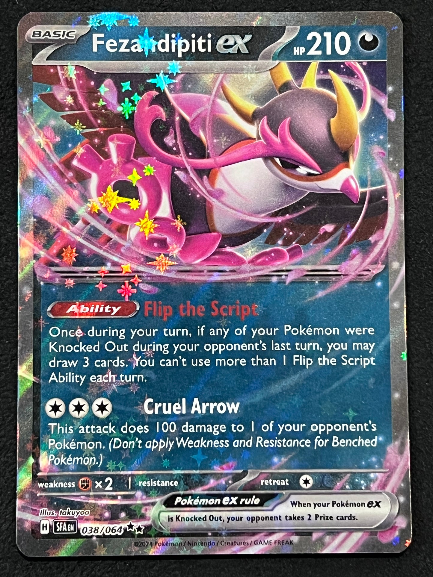 038/064 Fezandipiti Ex - Pokémon Shrouded Fable Double Rare