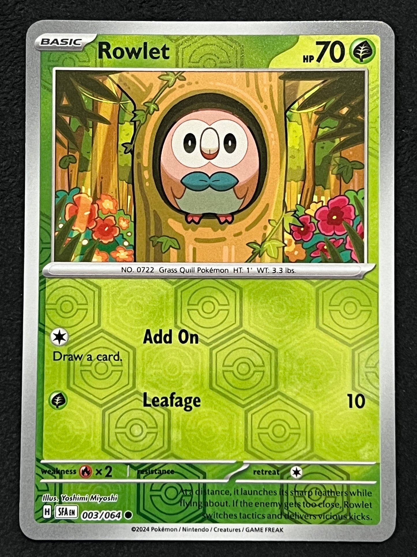 003/064 Rowlet - Pokémon Shrouded Fable Common Reverse