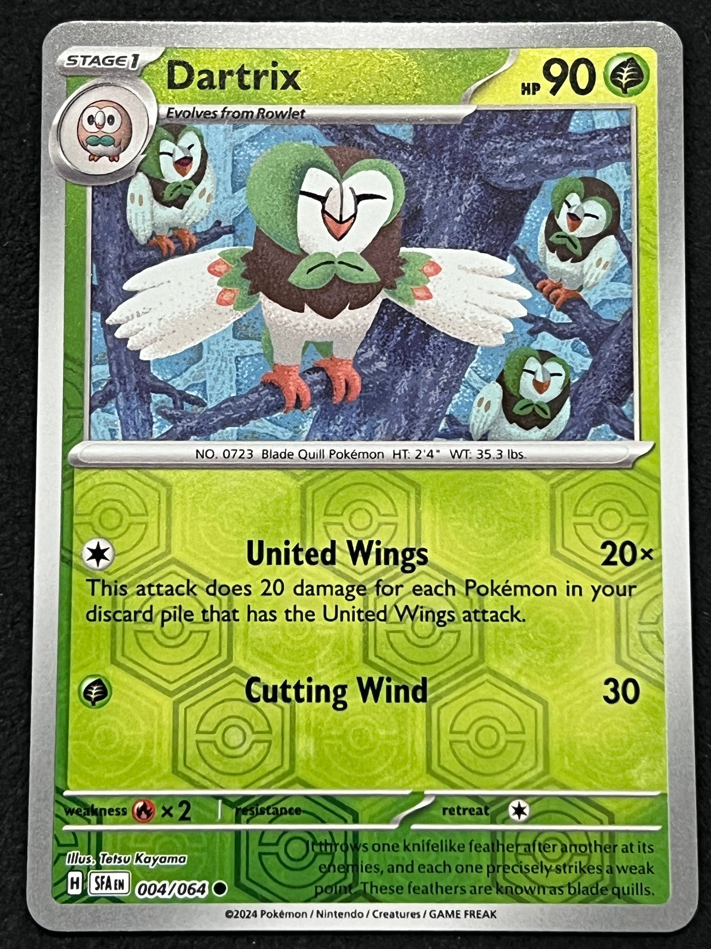 004/064 Dartrix - Pokémon Shrouded Fable Common Reverse