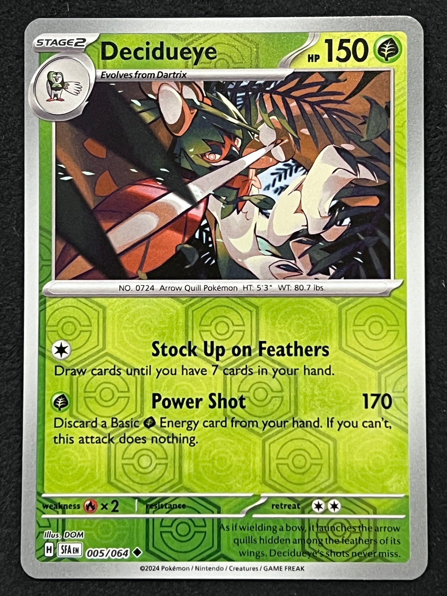 005/064 Decidueye - Pokémon Shrouded Fable Uncommon Reverse