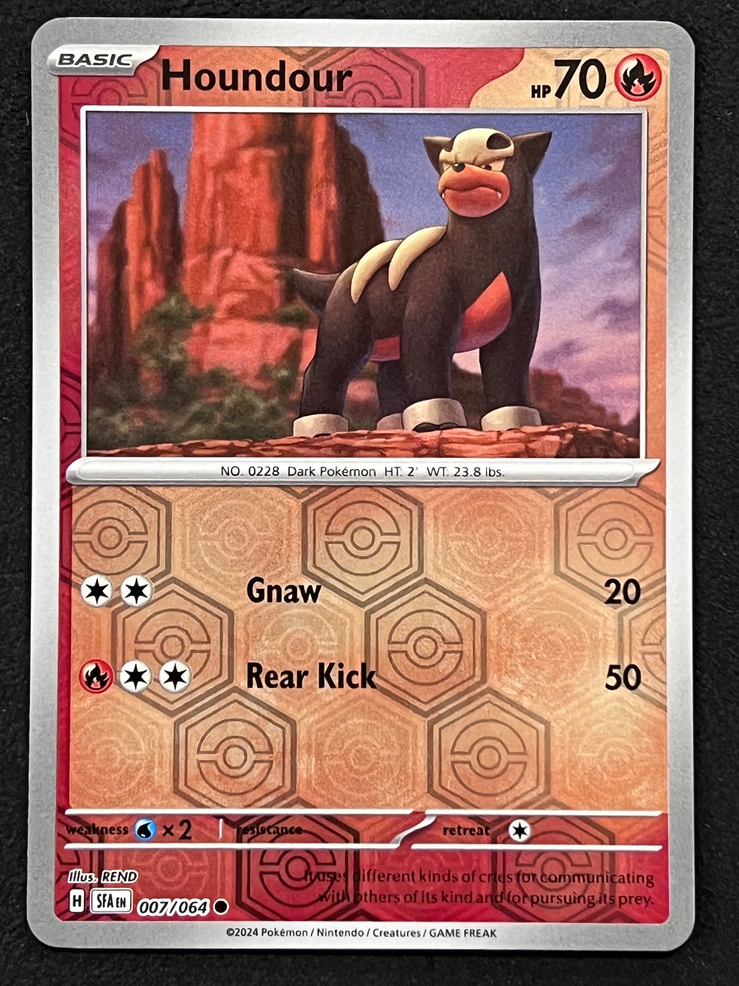 007/064 Houndour - Pokémon Shrouded Fable Common Reverse