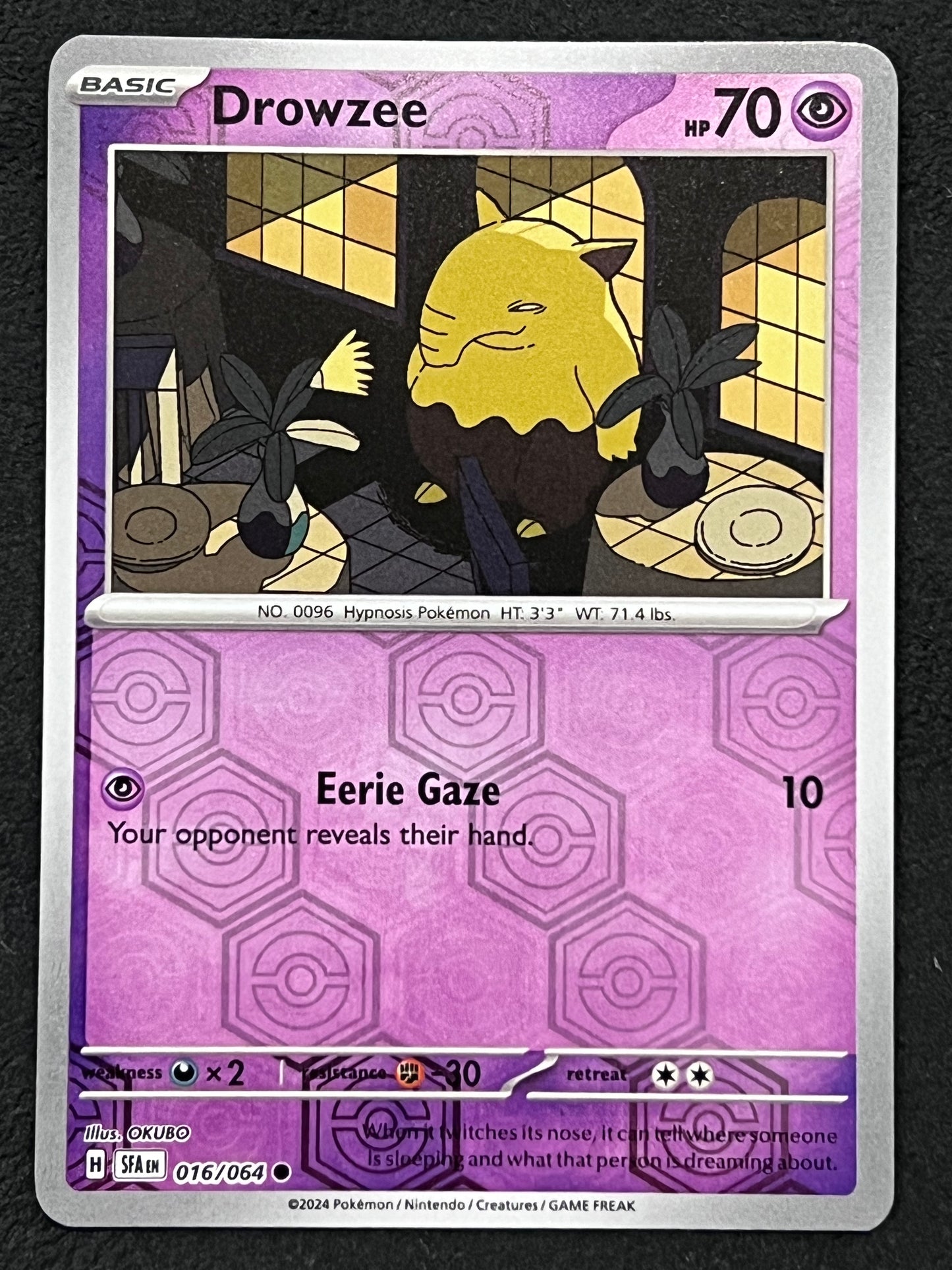 016/064 Drowzee - Pokémon Shrouded Fable Common Reverse