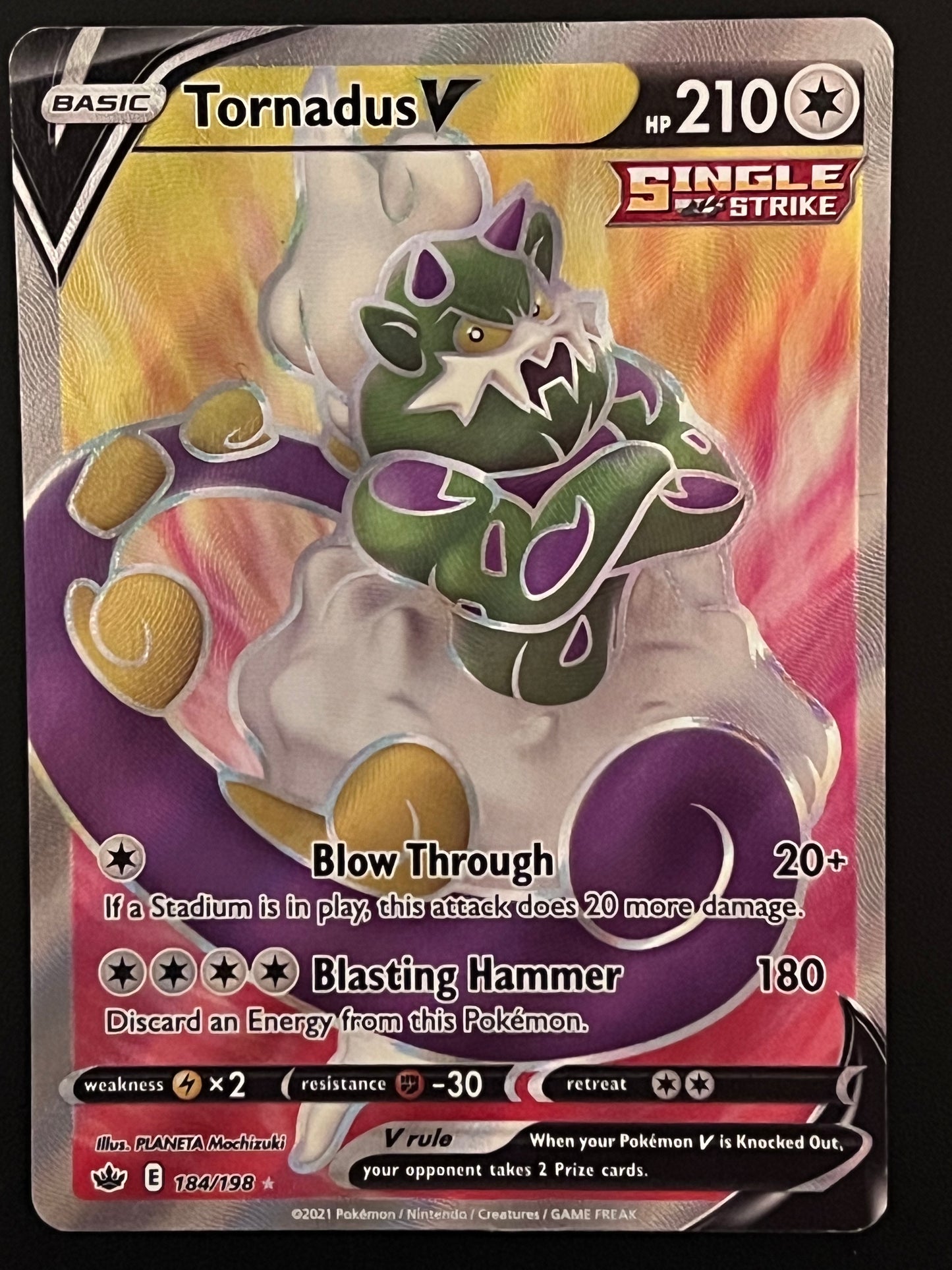 184/198 Tornadus V - Pokémon Chilling Reign Full Art