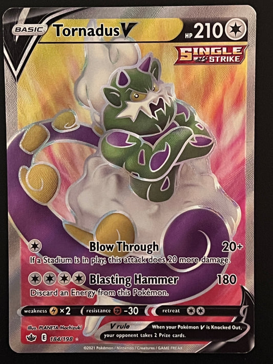 184/198 Tornadus V - Pokémon Chilling Reign Full Art