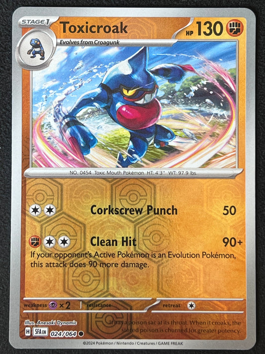 024/064 Toxicroak - Pokémon Shrouded Fable Common Reverse