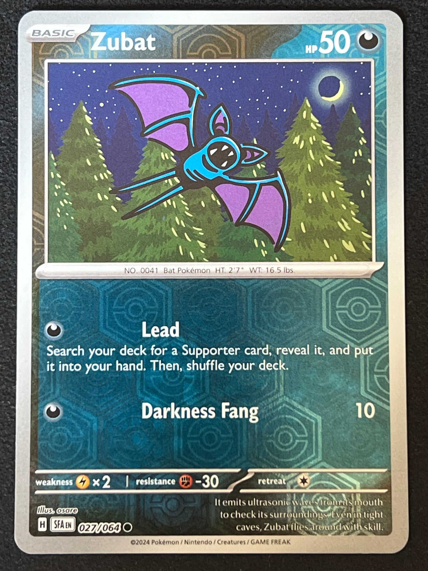 027/064 Zubat - Pokémon Shrouded Fable Common Reverse