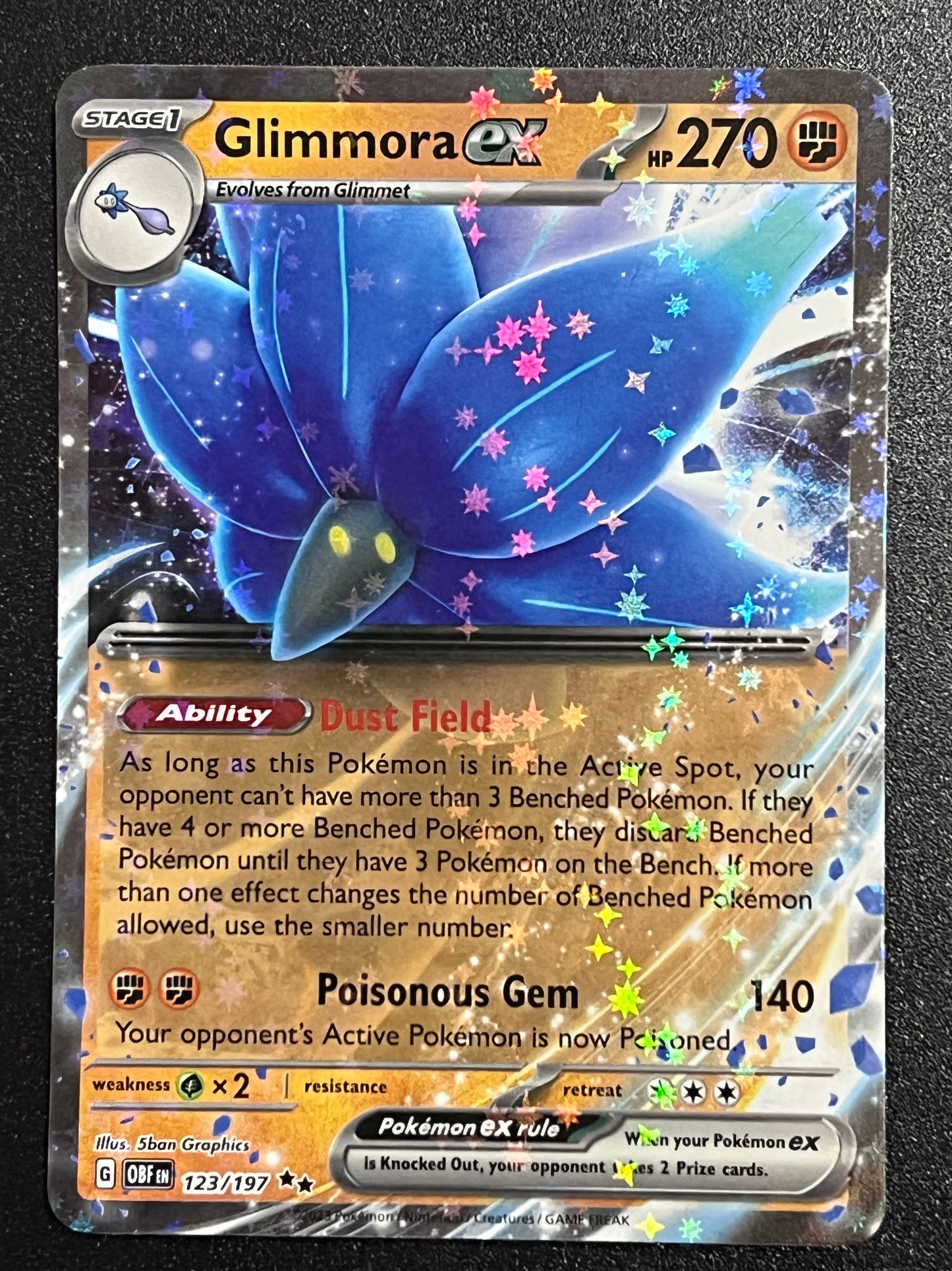 123/197 Glimmora Ex - Pokémon Obsidian Flames Double Rare