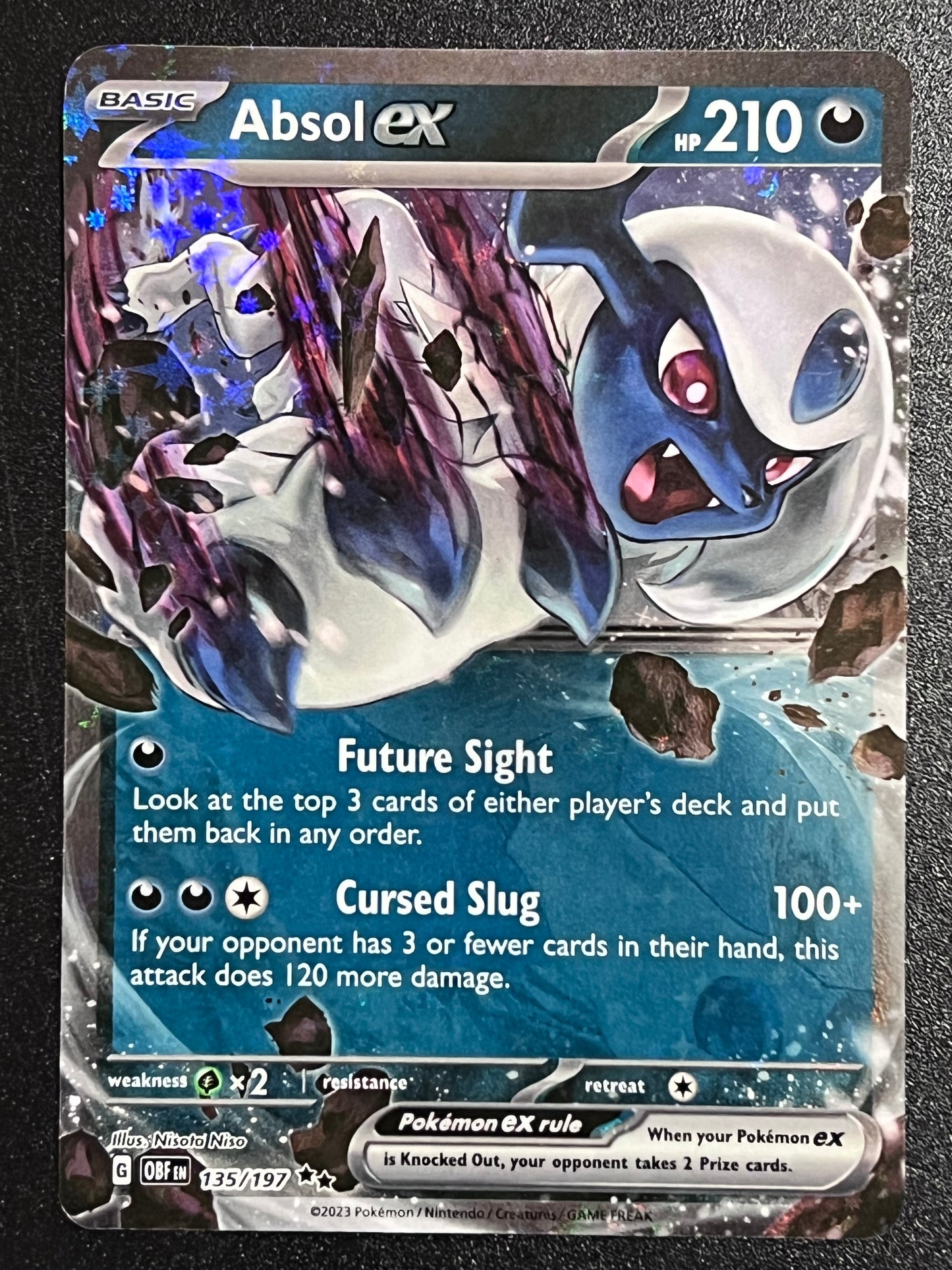 135/197 Absol Ex - Pokémon Obsidian Flames Double Rare