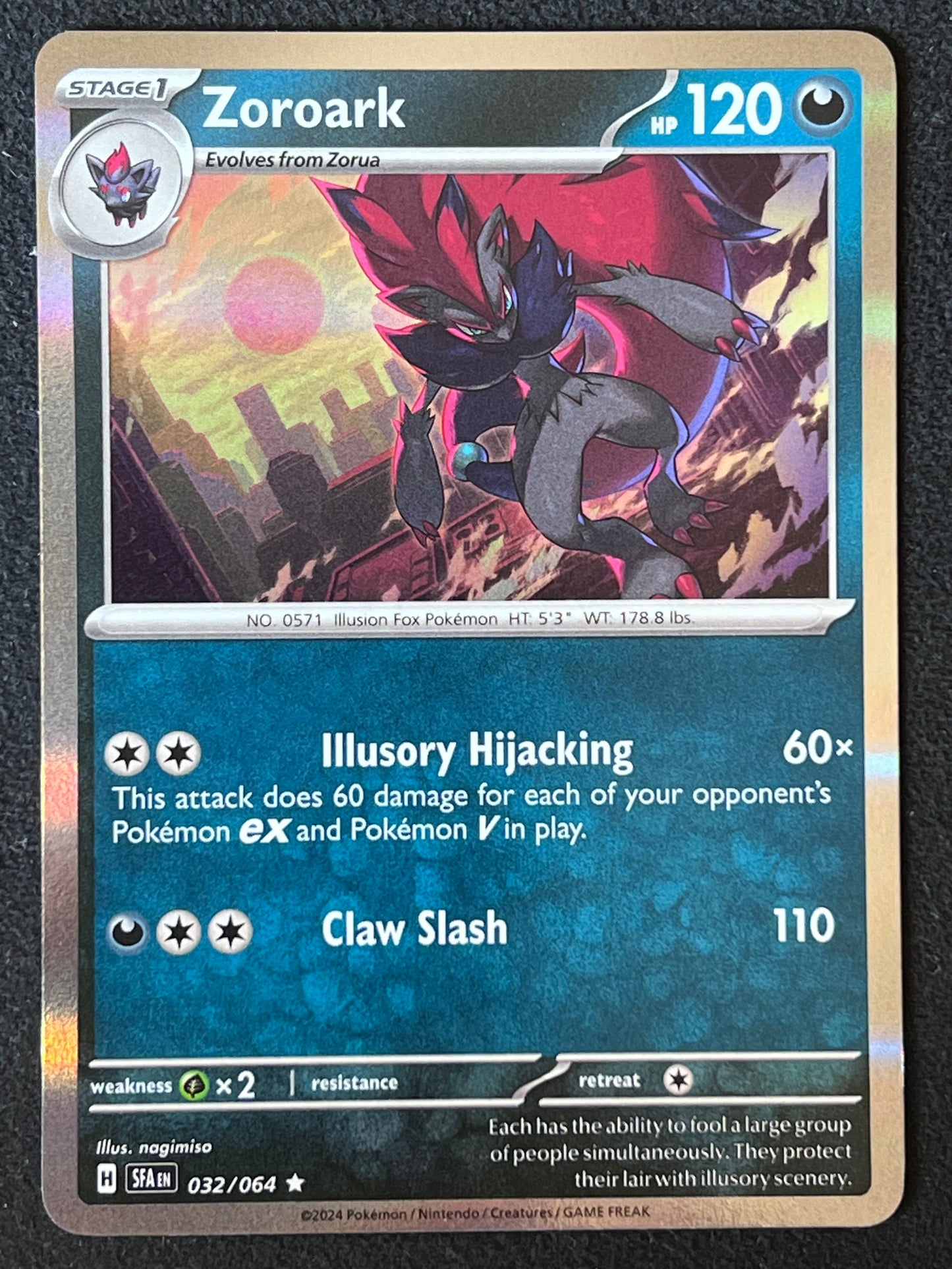 032/064 Zoroark - Pokémon Shrouded Fable Rare Holo