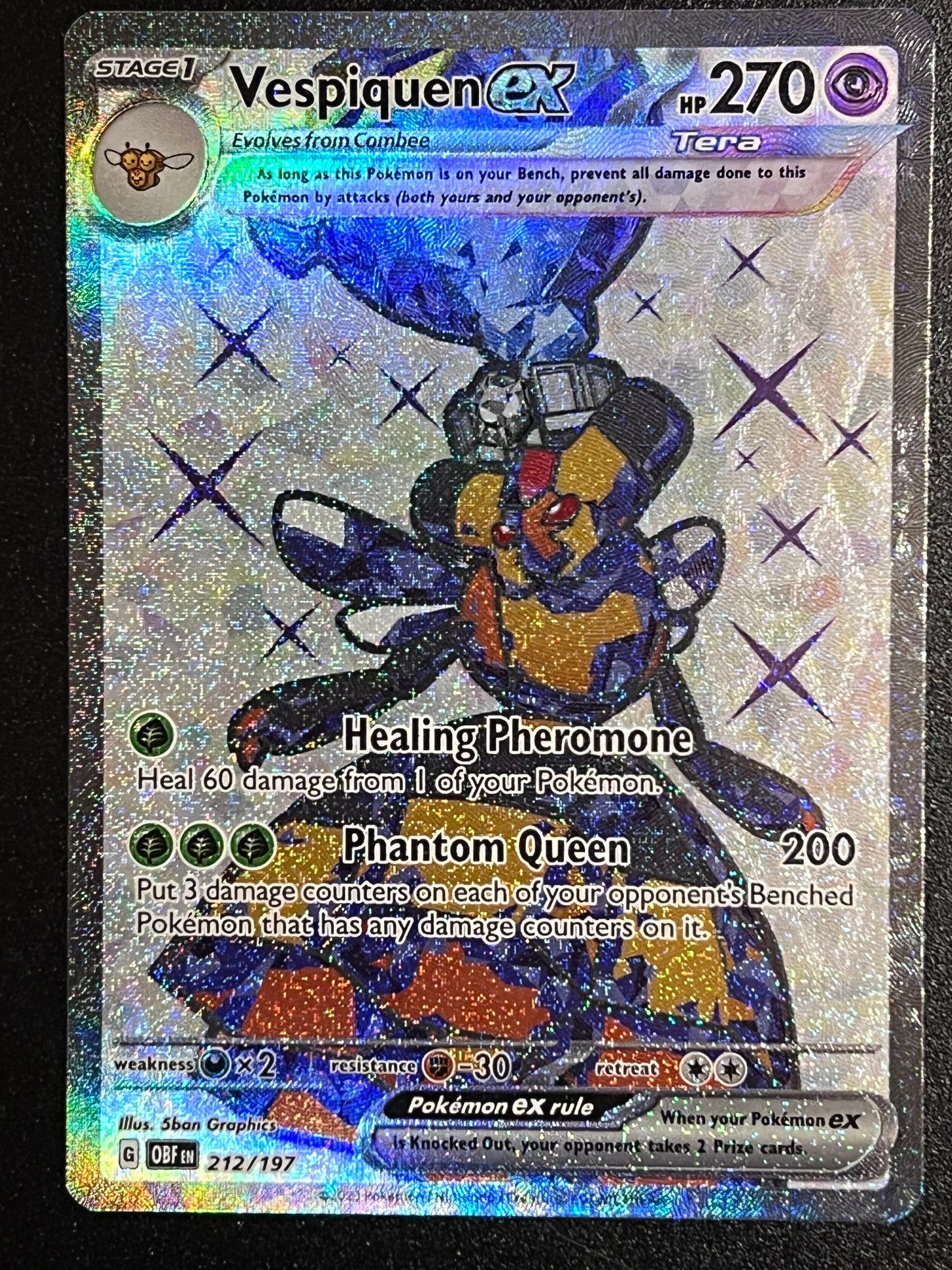 212/197 Vespiquen Ex - Pokémon Obsidian Flames Ultra Rare