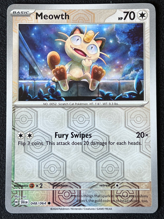 048/064 Meowth - Pokémon Shrouded Fable Common Reverse