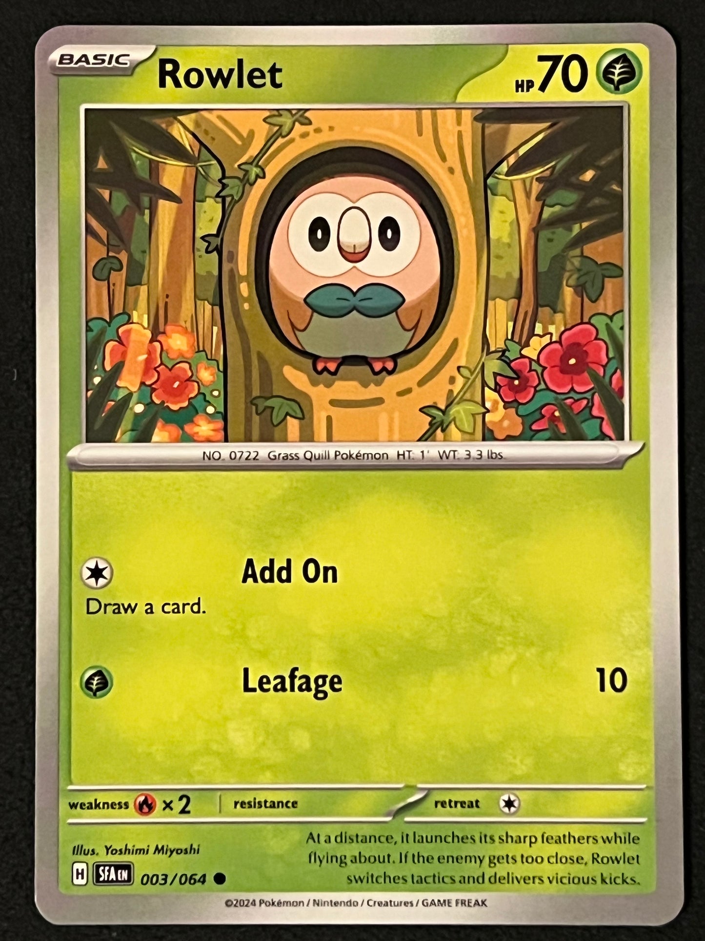 003/064 Rowlet - Pokémon Shrouded Fable Common