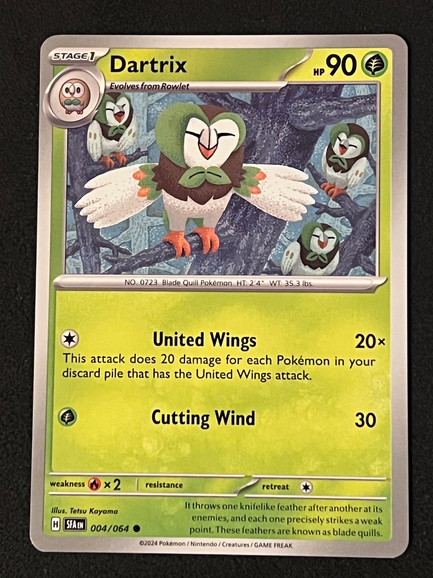 004/064 Dartrix - Pokémon Shrouded Fable Common