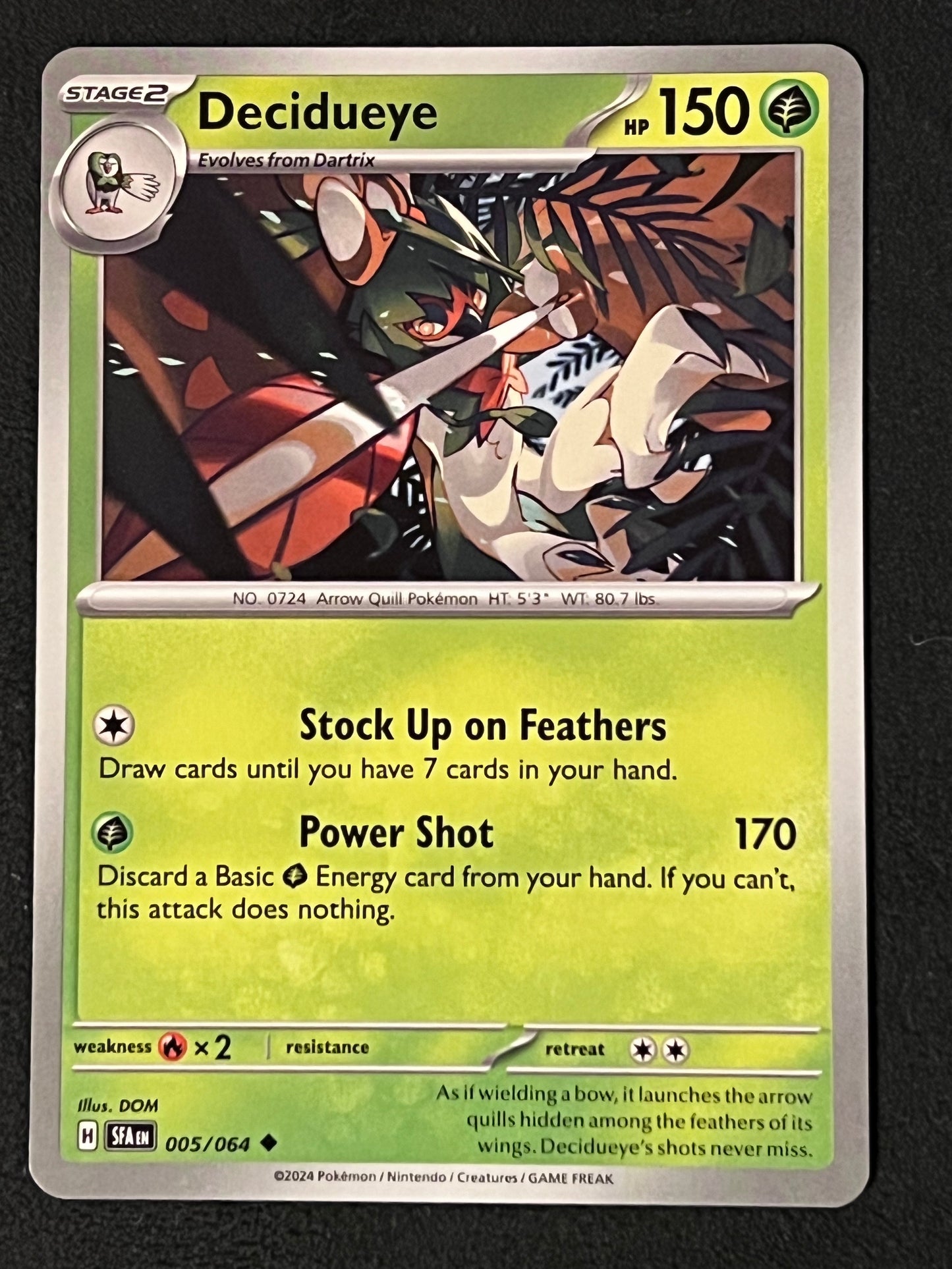 005/064 Decidueye - Pokémon Shrouded Fable Uncommon